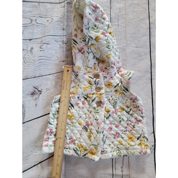 Carter’s Floral Print Quilted Hooded Vest Size 24 Months - Picture 6 of 9